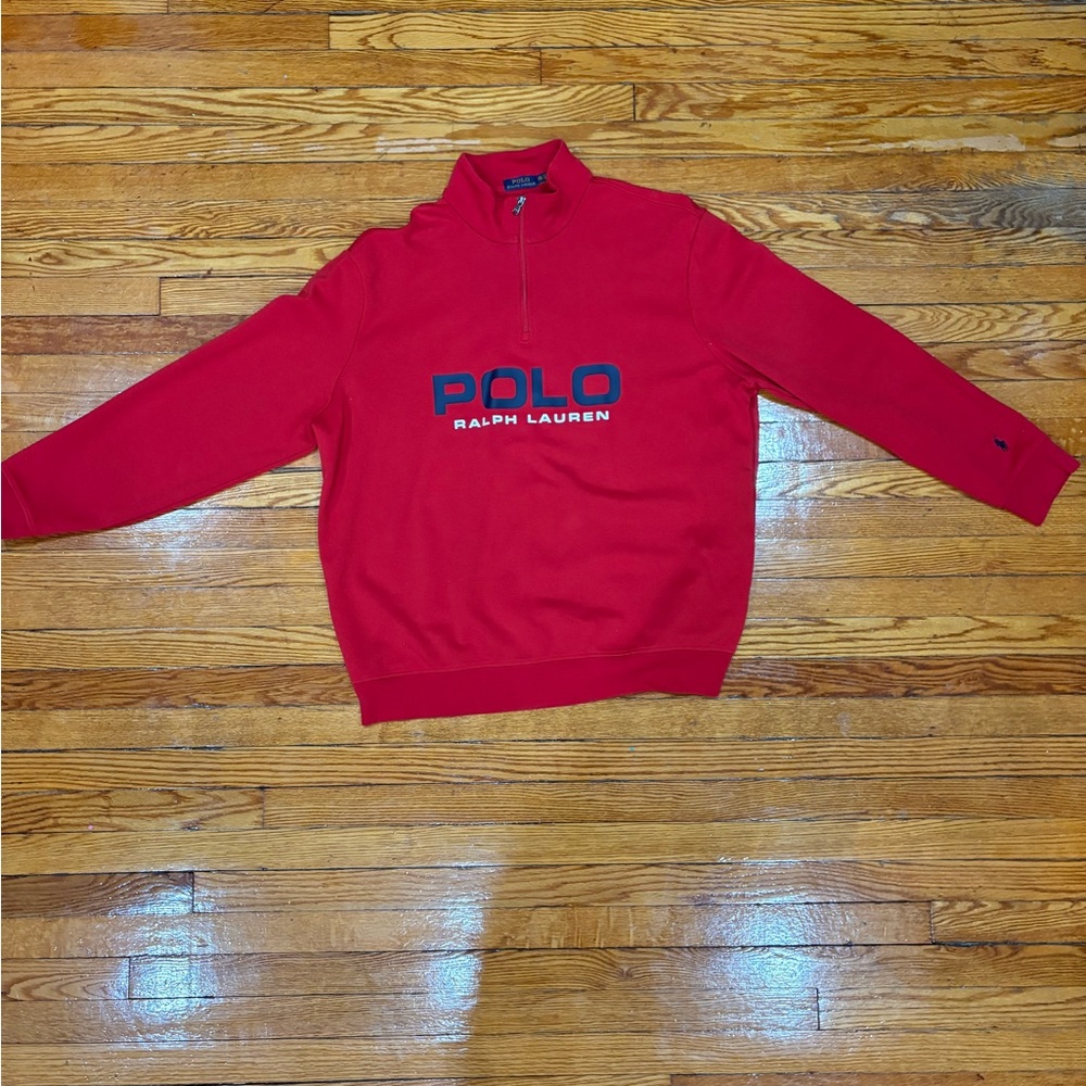 Ralph Lauren Red Zip-Up Men's Sweater